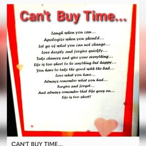 CAN'T BUY TIME...